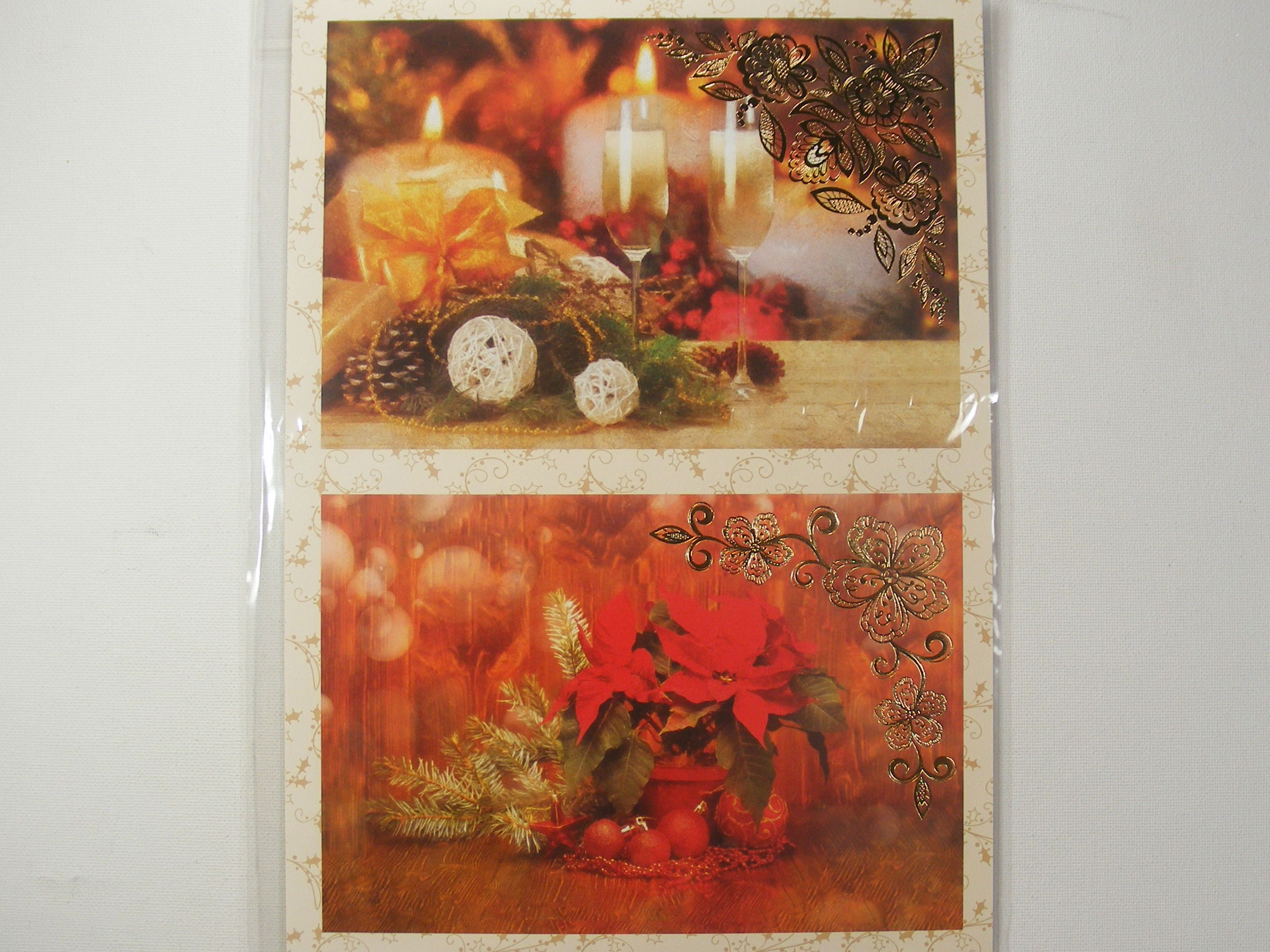 Kanban - Christmas Topper Champagne Flutes & Poinsettia