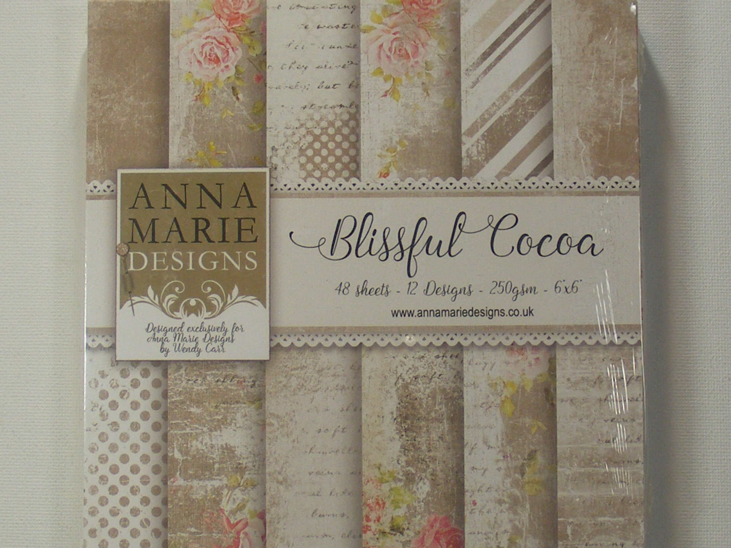 Anna Marie Designs - Blissful Cocoa 6" x 6" Paper Pad.