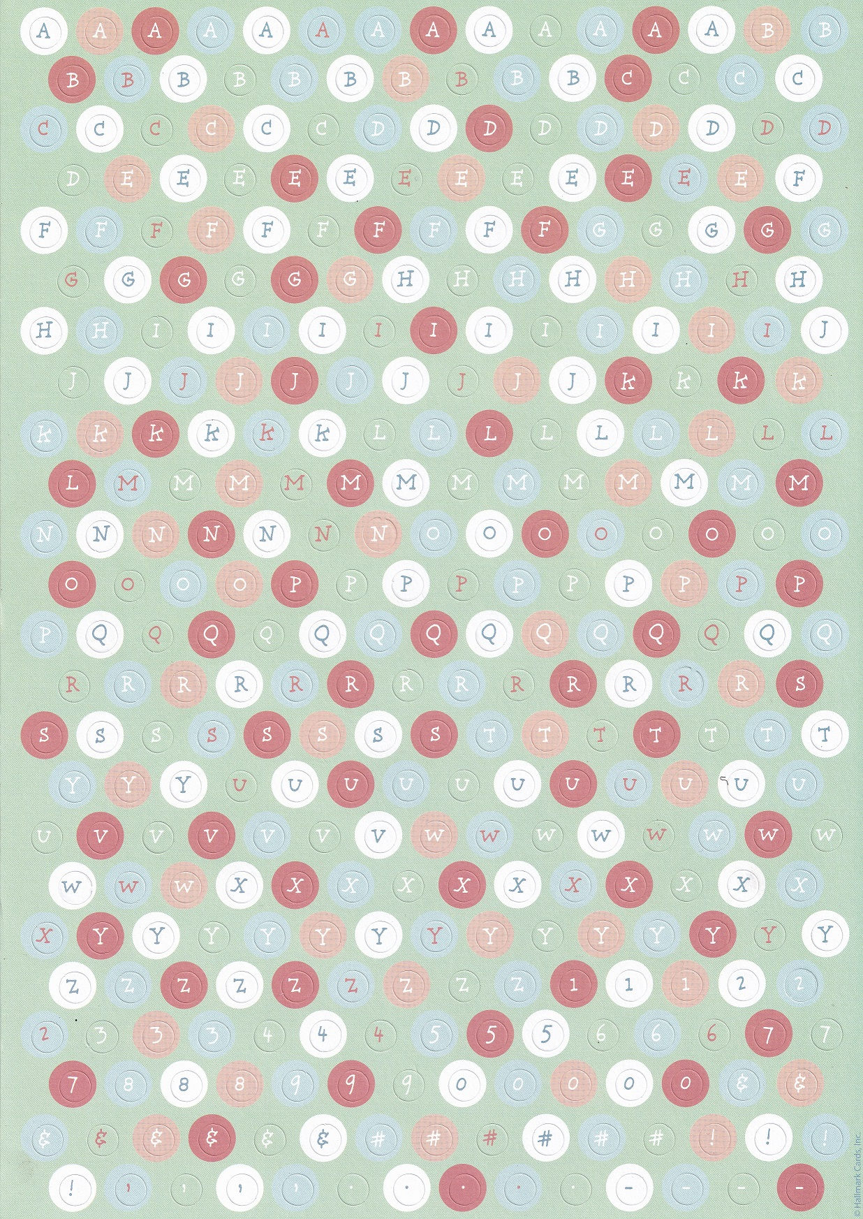 Docrafts - At Home With Santa - Button Alphabet Stickers