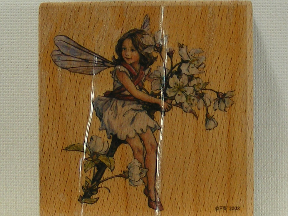 PW - Vintage Fairy Wood Mounted Rubber Stamp