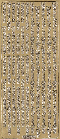 Christmas Peel Off Sheet - Christmas Sentiments (Gold)