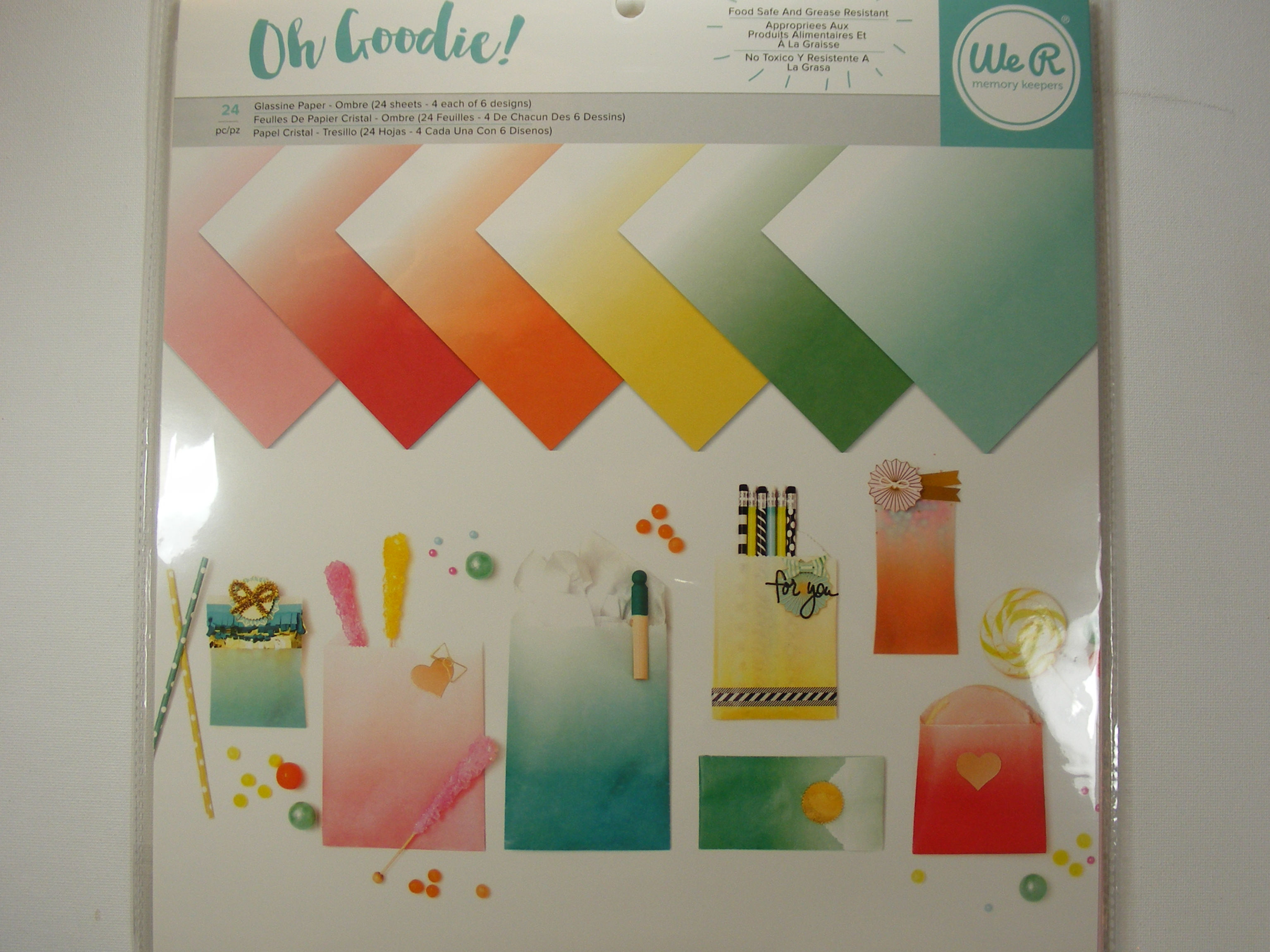 We R Memory Keepers - 12" X 12" Glassine Ombre Paper Pack