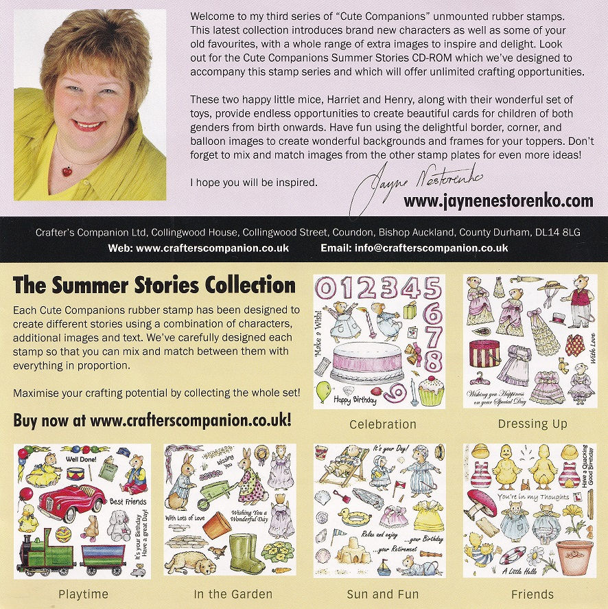 Thumbnail: Crafters Companion - Cute Companions - Playtime Summer Stories Stamp Set