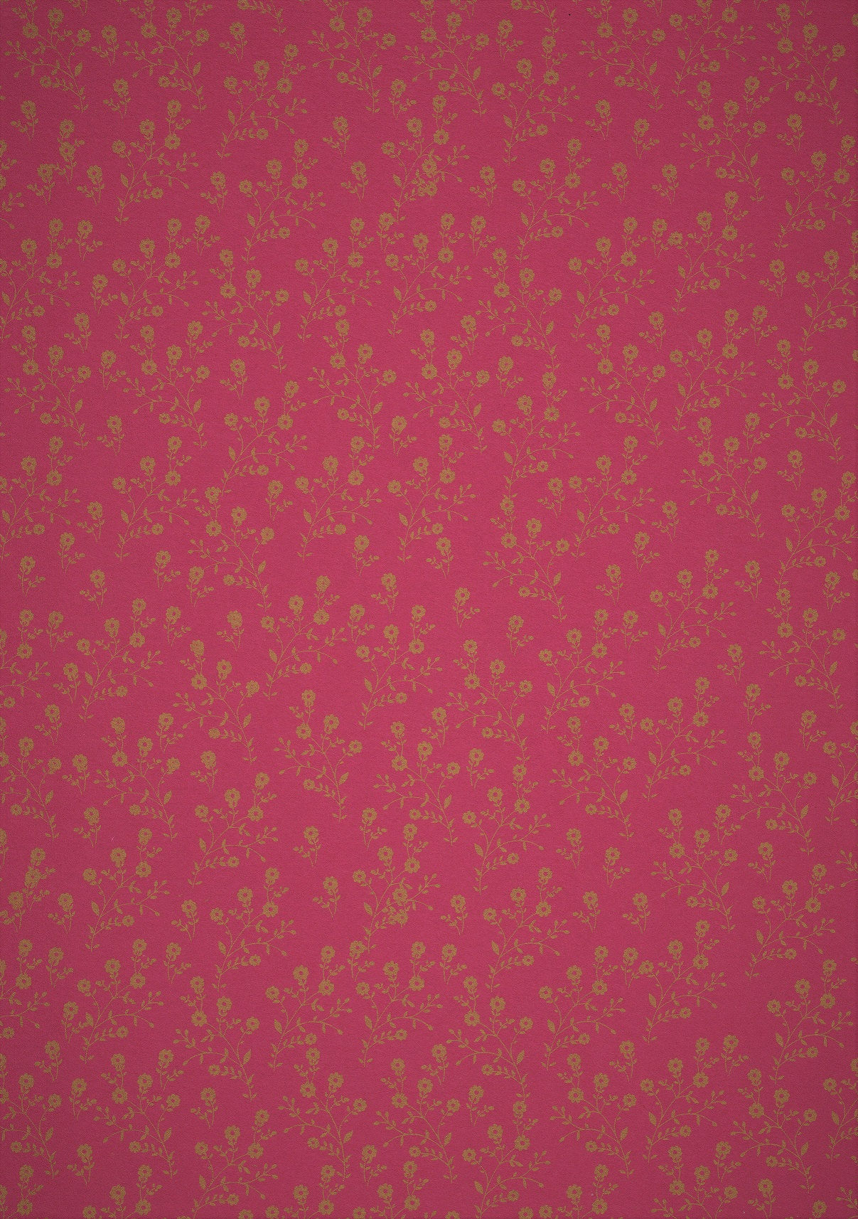 Kanban - A4 Designer Card - Gold Sm Blossoms On Burgundy Bkg