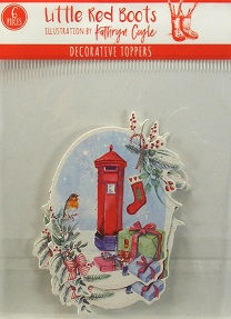 Little Red Boots - Decorative Toppers - Postbox & Presents.
