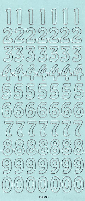 Docrafts - Anita's Peel Off Stickers (Silver Foil On Blue)