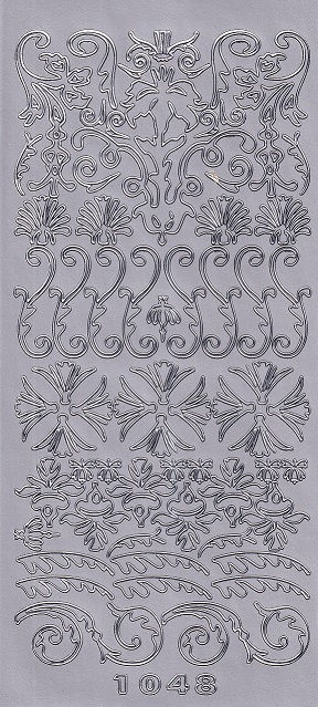 Hobbycraft - Peel Off Sticker Sheet - Swirls (Silver)