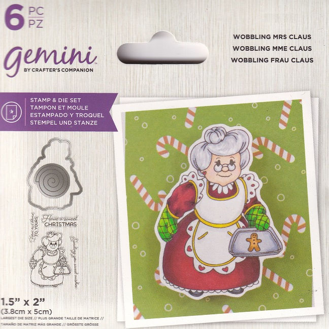 Gemini - Wobbling Mrs Claus Stamp & Die Set