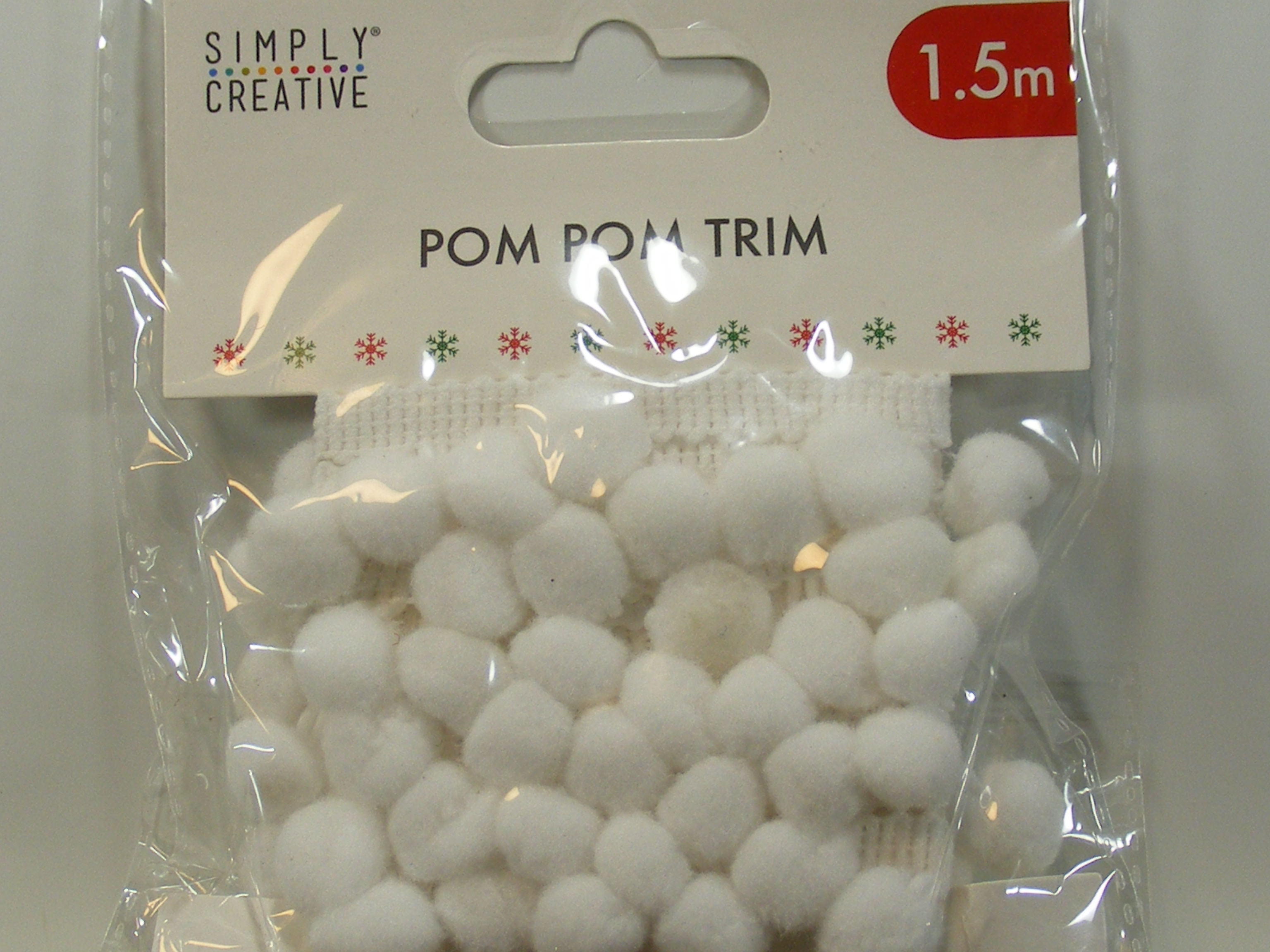 Simply Creative - Pom Pom Trim (White)