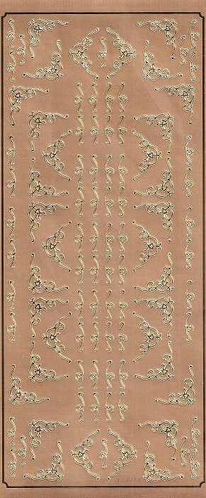 Handmade Ltd - Peel Off Sheet - Thin Wavy Borders (Gold)