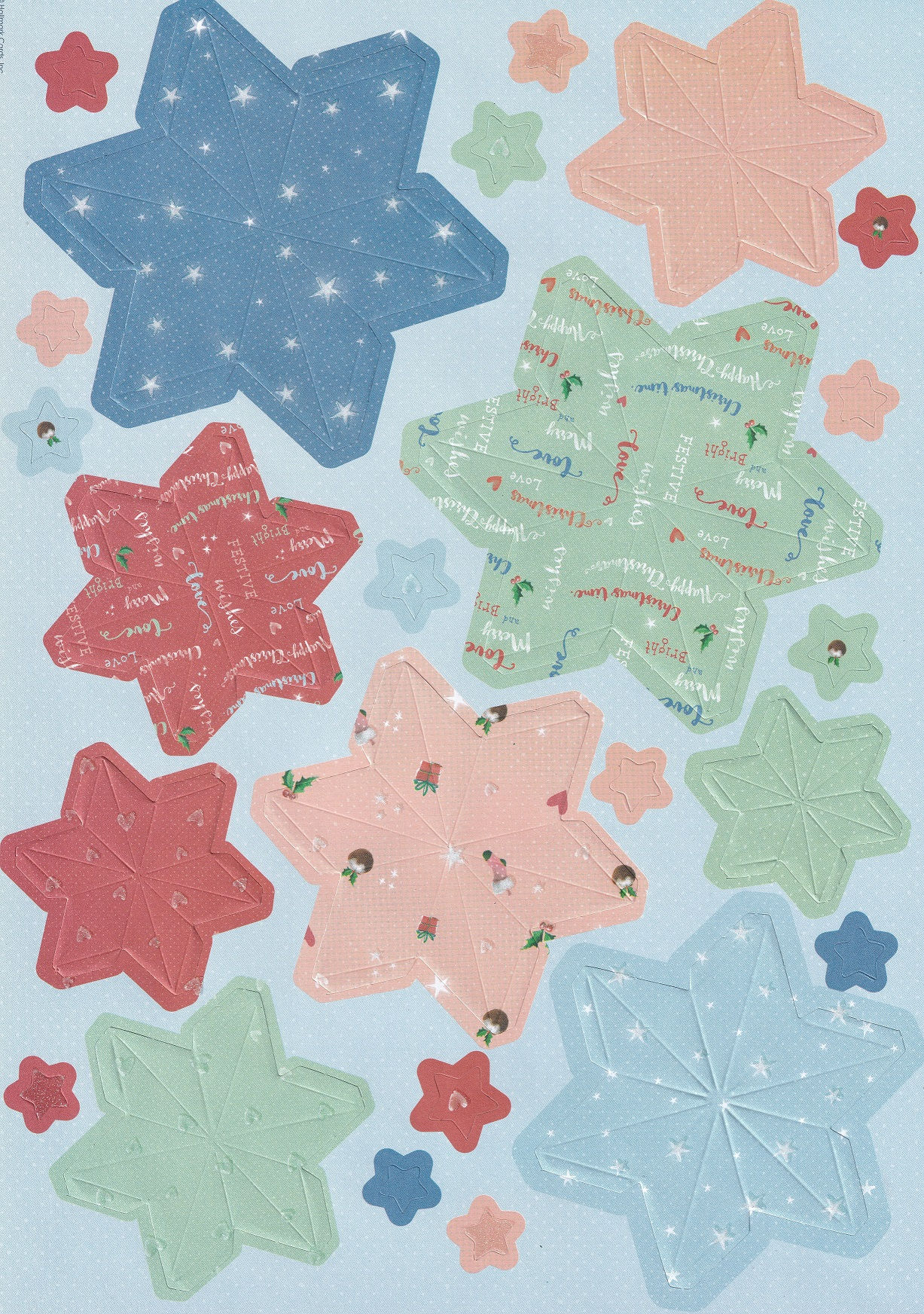 Docrafts - At Home With Santa Die-Cut 3D Stars