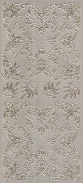 Peel Off Sheet - Decorative Corners (Gold On Gold Textured)