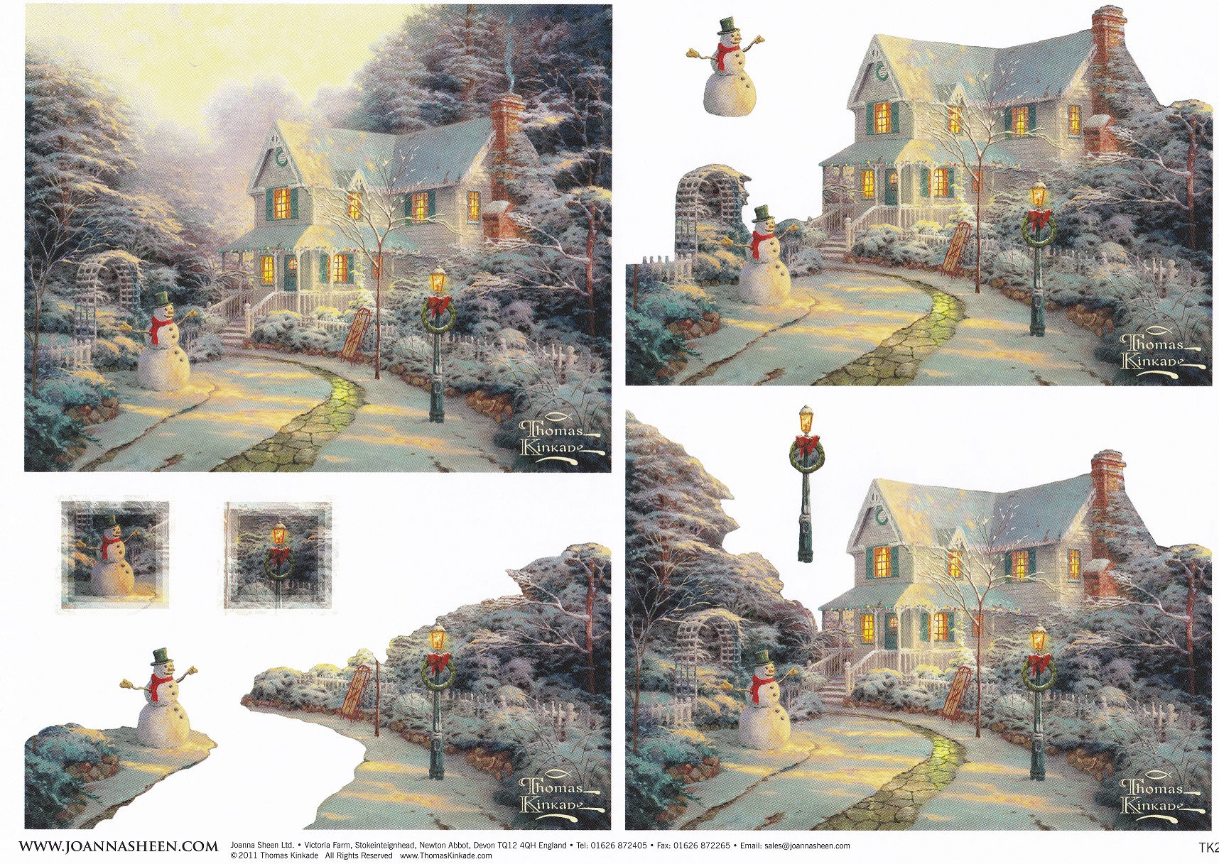 Joanna Sheen - Thomas Kinkade Christmas Lights Decoupage