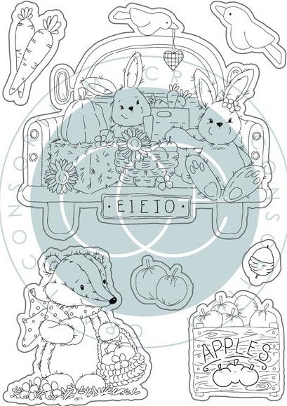 Thumbnail: Craft Consortium - Happy Harvest Clear Stamps - Apples