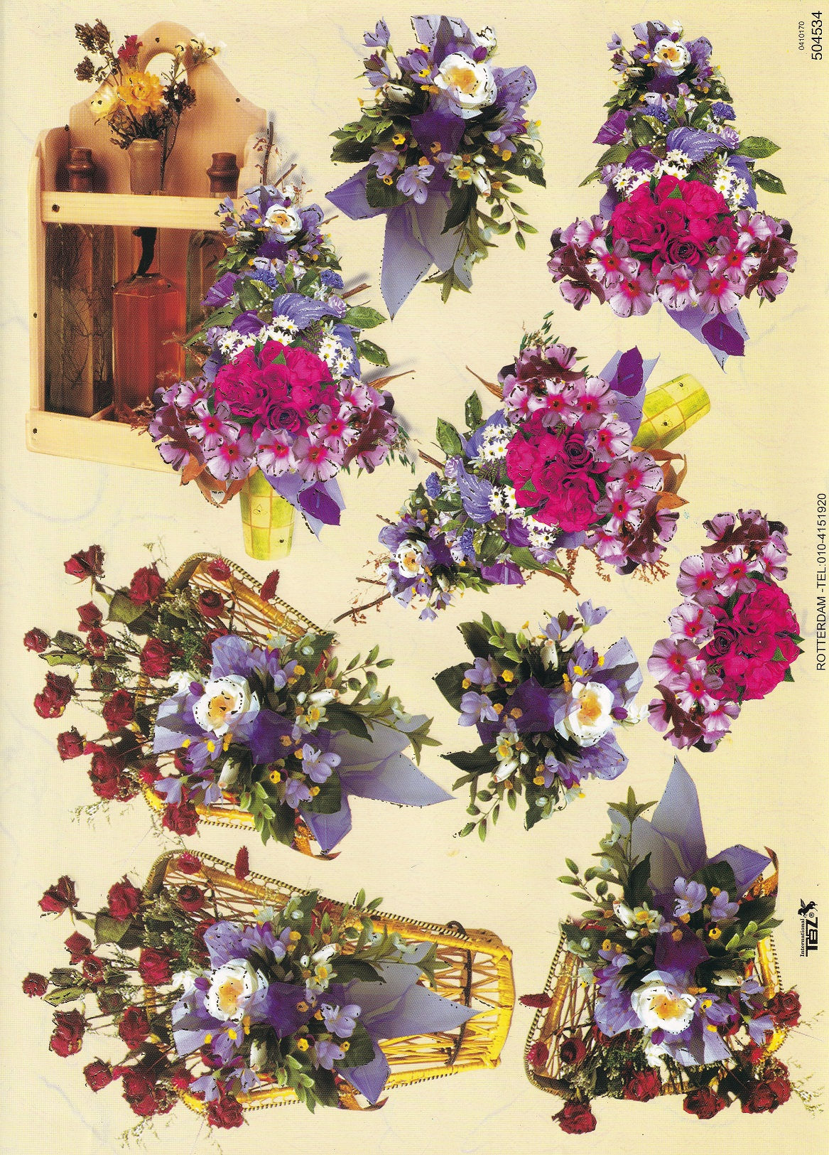 TBZ International - Floral Decoupage Sheet.