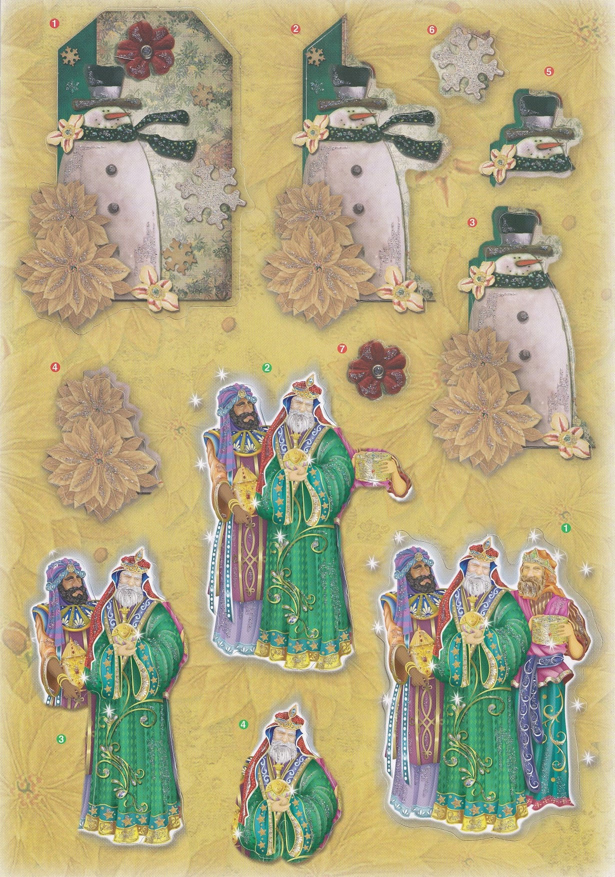 Create & Craft - A4 Christmas 3D Decoupage - Wise Men