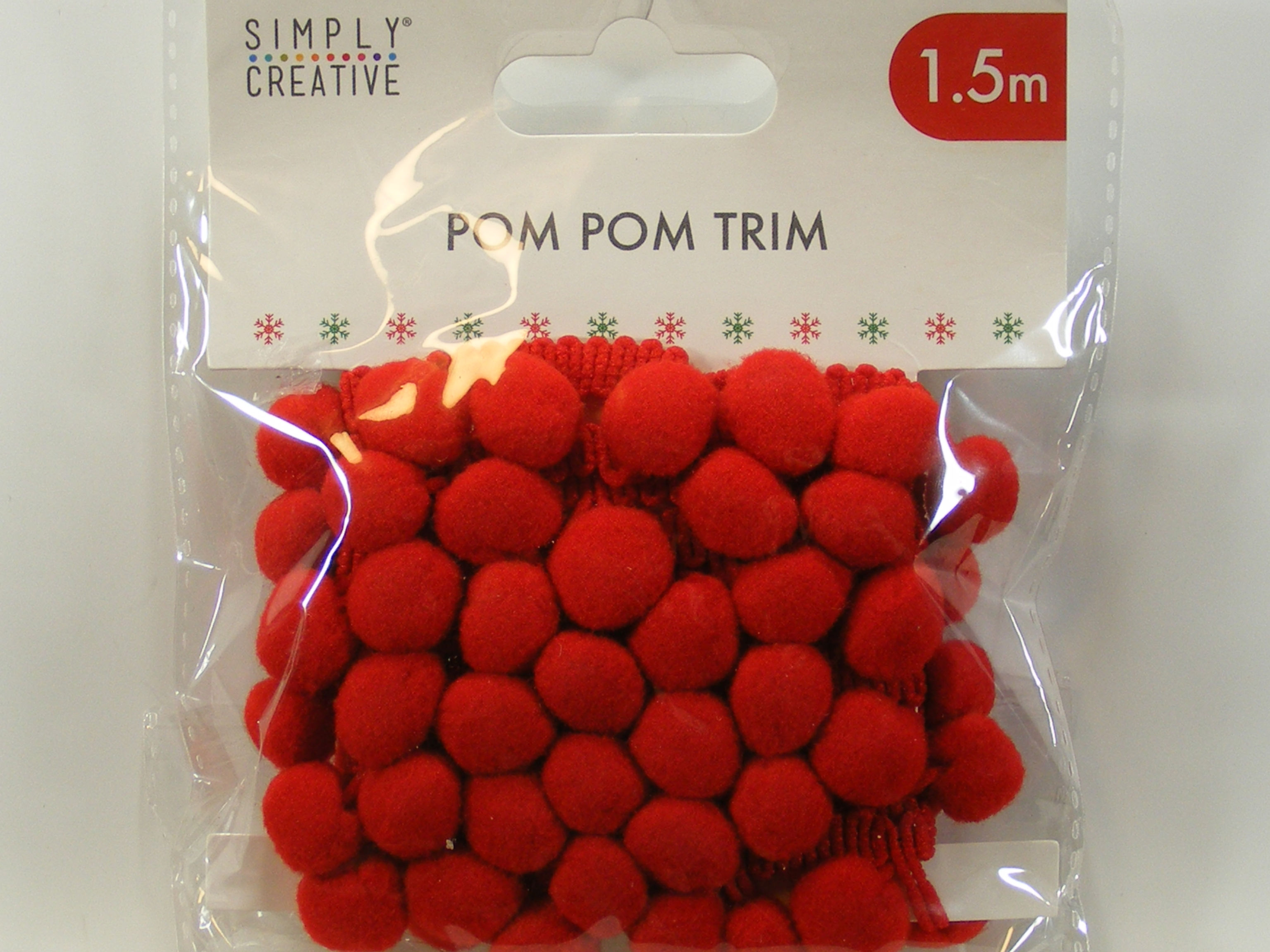 Simply Creative - Pom Pom Trim (Red)