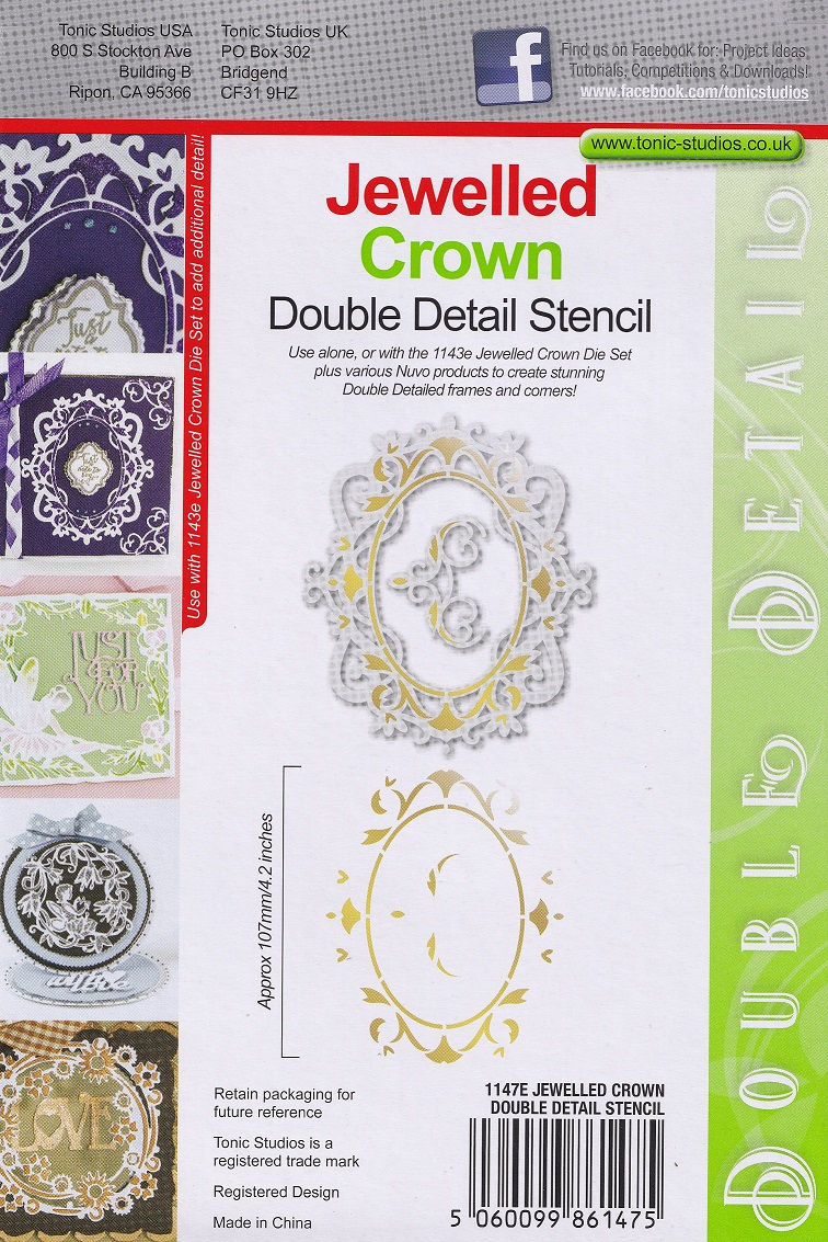Thumbnail: Tonic Studios - Jewelled Crown Double Detail Stencil