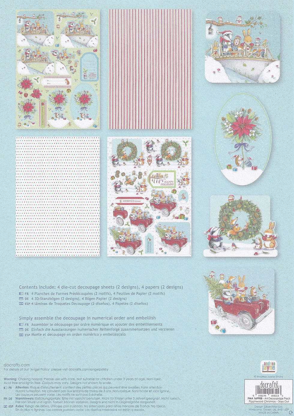 Thumbnail: Docrafts - Pippinwood Christmas A4 Decoupage Pack - Days Out