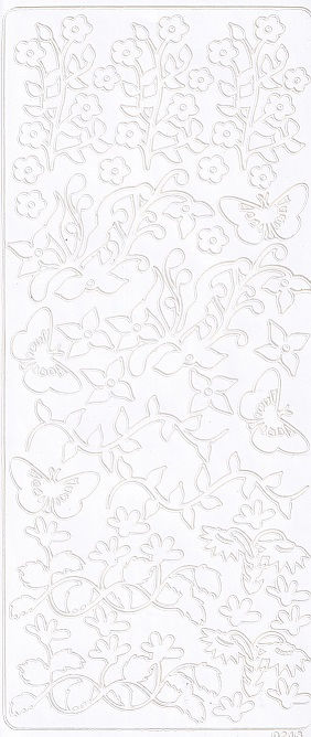 Peel Off Sheet - Flowers (White)