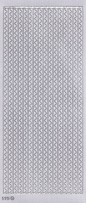 Peel Off Sheet - Wavy Borders (Silver)