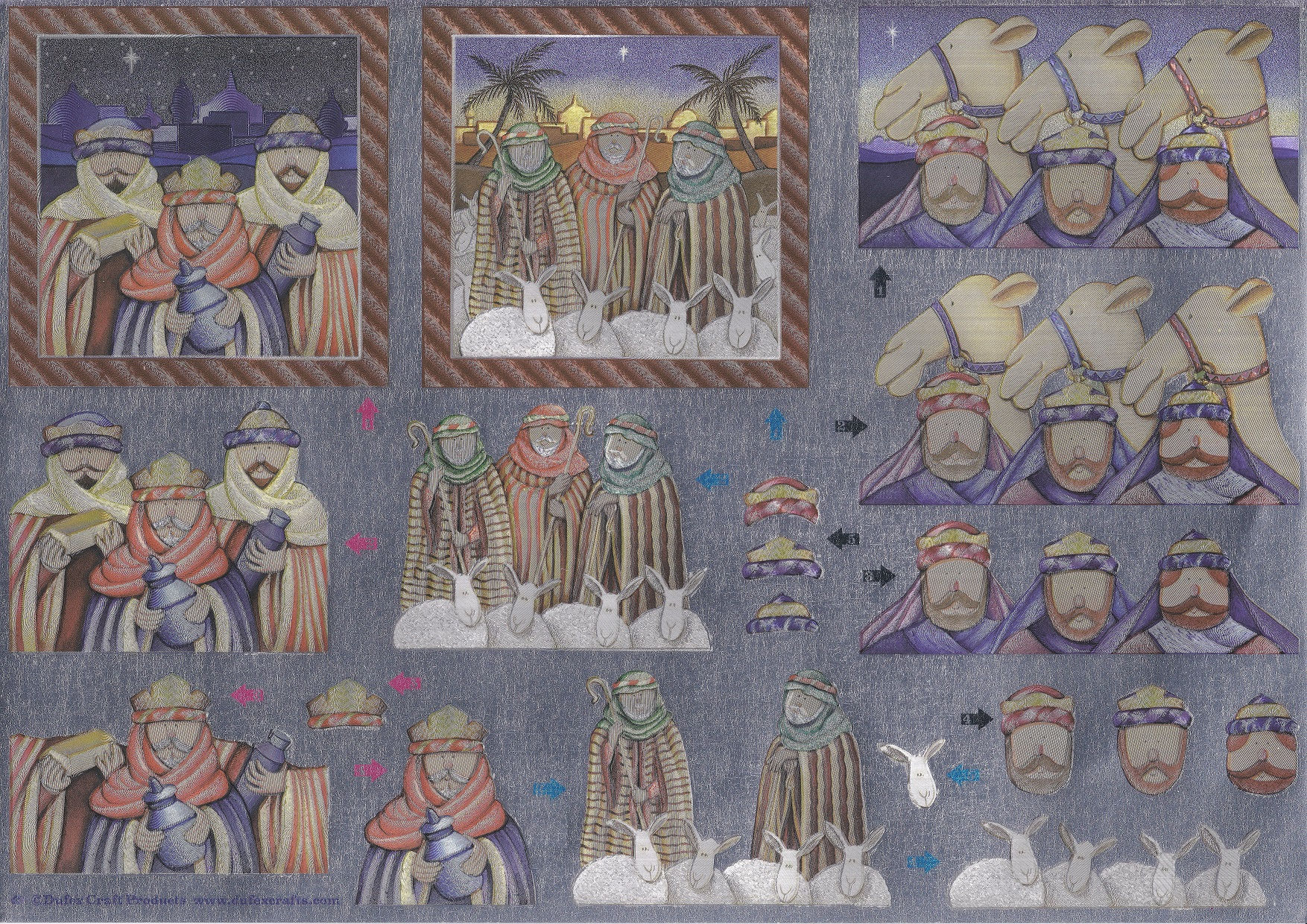 Dufex - 3 kings Decoupage Sheet