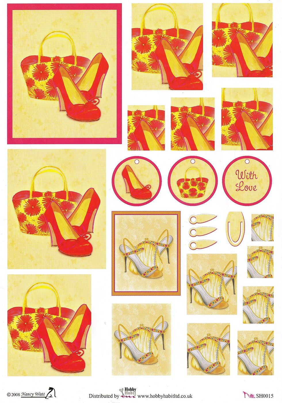 Hobby Habit Decoupage Sheet - Shoes