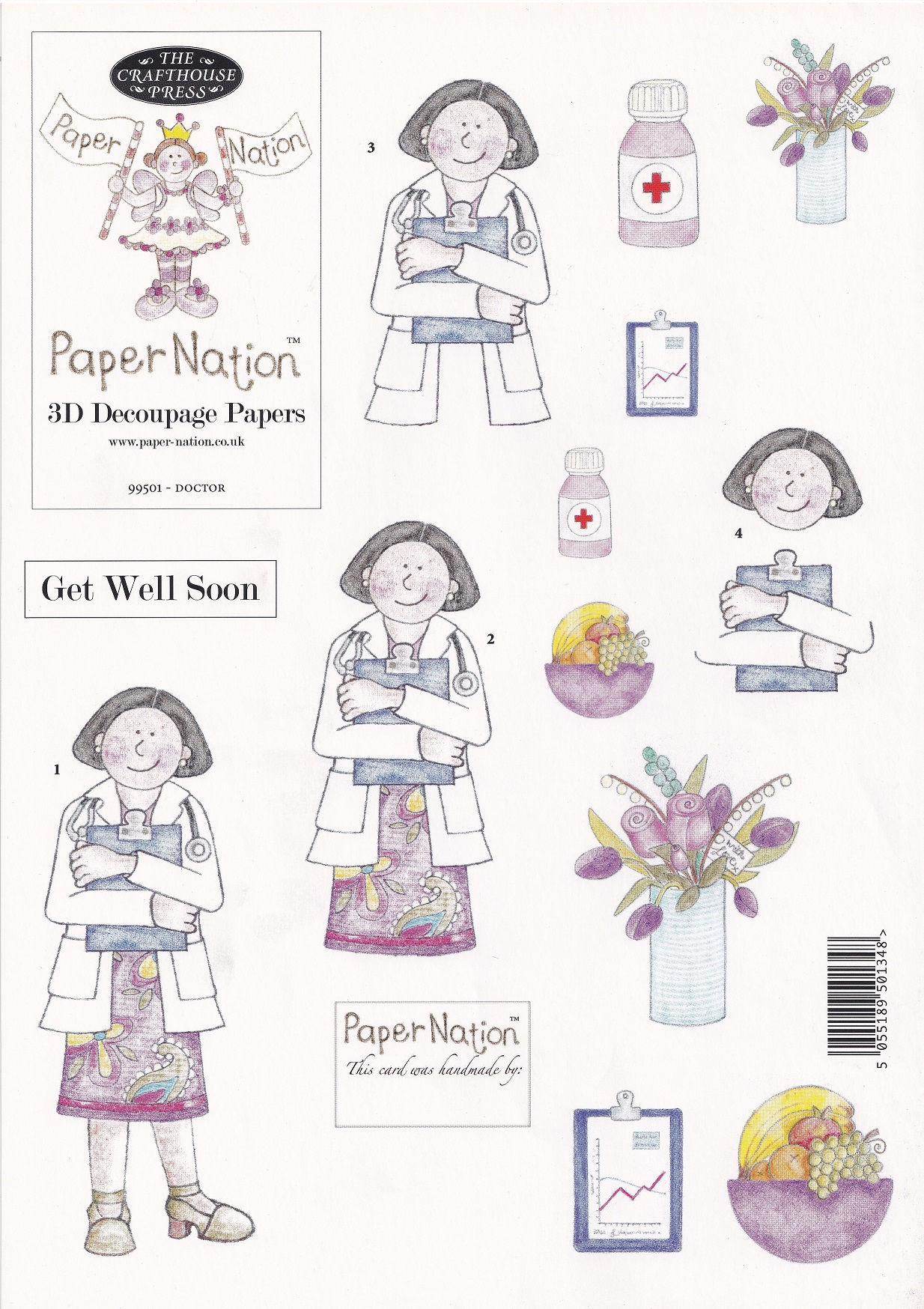 Paper Nation - Doctor Decoupage Sheet