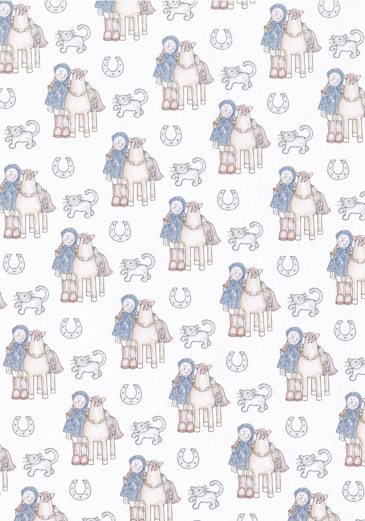 Paper Nation - Pony Girl Bkg Paper (Cream)