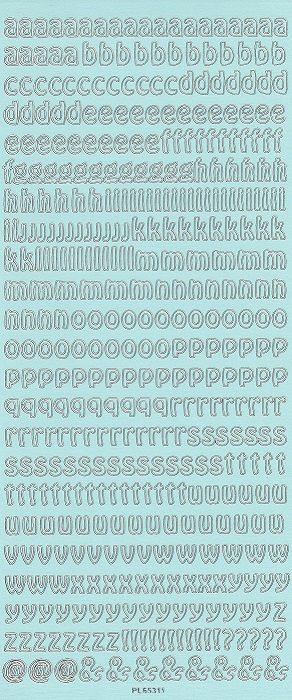 Docrafts - Anita's Peel Off Stickers (Silver Foil On Blue)