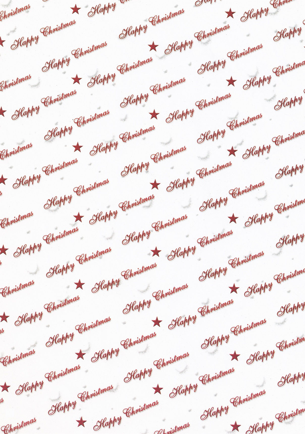 Hunkydory - Happy Christmas Patterned Paper (White Bkg & Red Font)