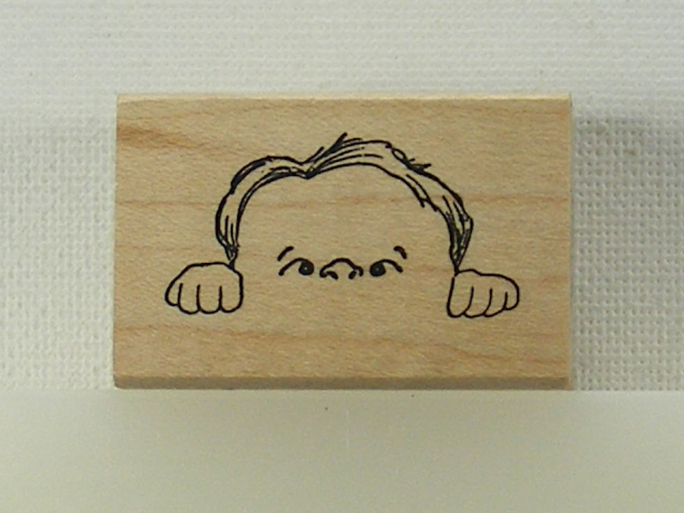 Art Impressions - Little Boy Peeking Wood Mounted Rubber Stamp