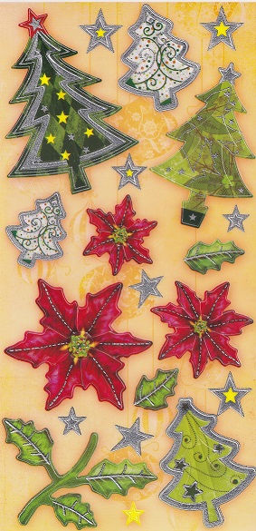 Docrafts - Anita's Coloured Christmas Tree Peel Offs