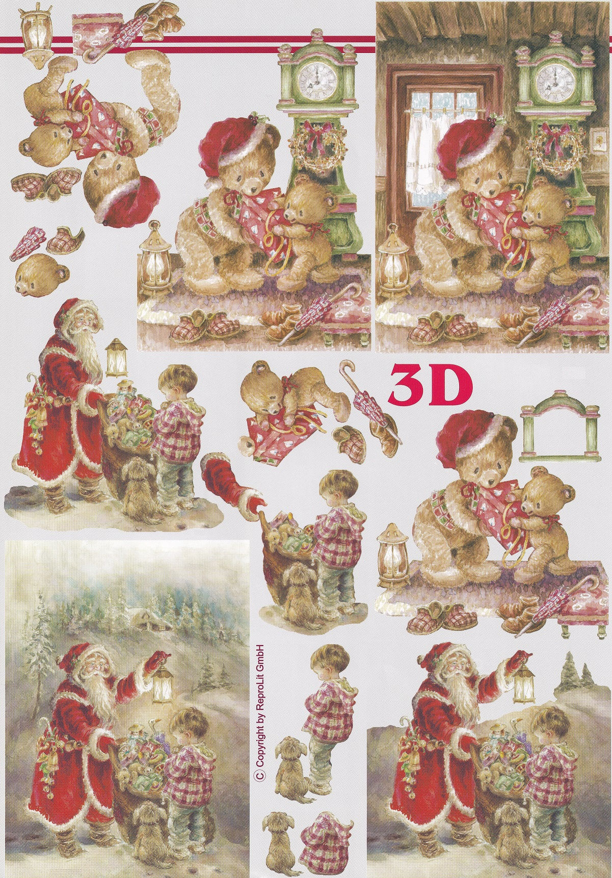 Le Suh - 3D Christmas Decoupage - Traditional Christmas