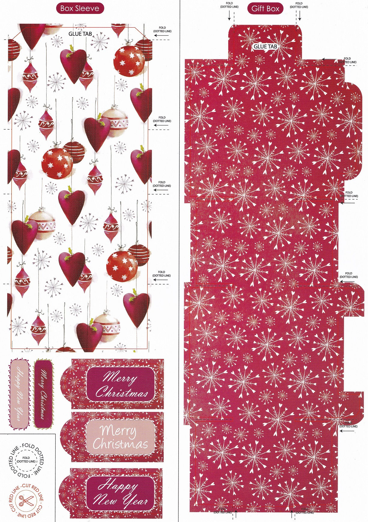 Docrafts - Henbury Lane Poinsettia Collection - Gift Box