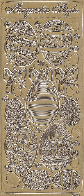 Magenta Style - Peel Off Sheet - Decorative Easter Eggs (Gold)