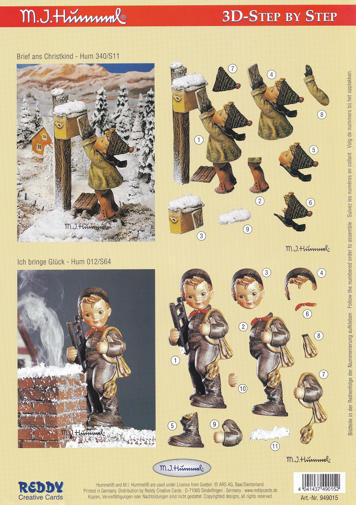 Reddy Creative Cards - M J Hummel Decoupage