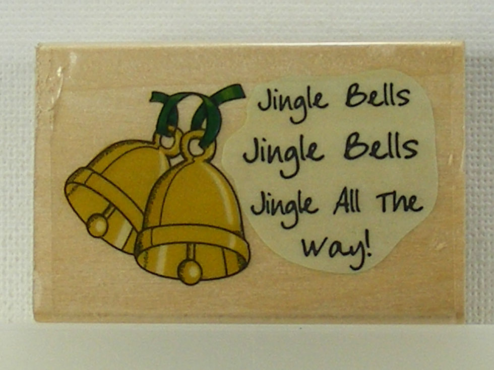 Docrafts - Jingle Bells Wood Mounted Rubber Stamp