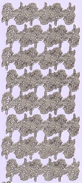 Peel Off Sheet - Roses (Gold On Lilac)