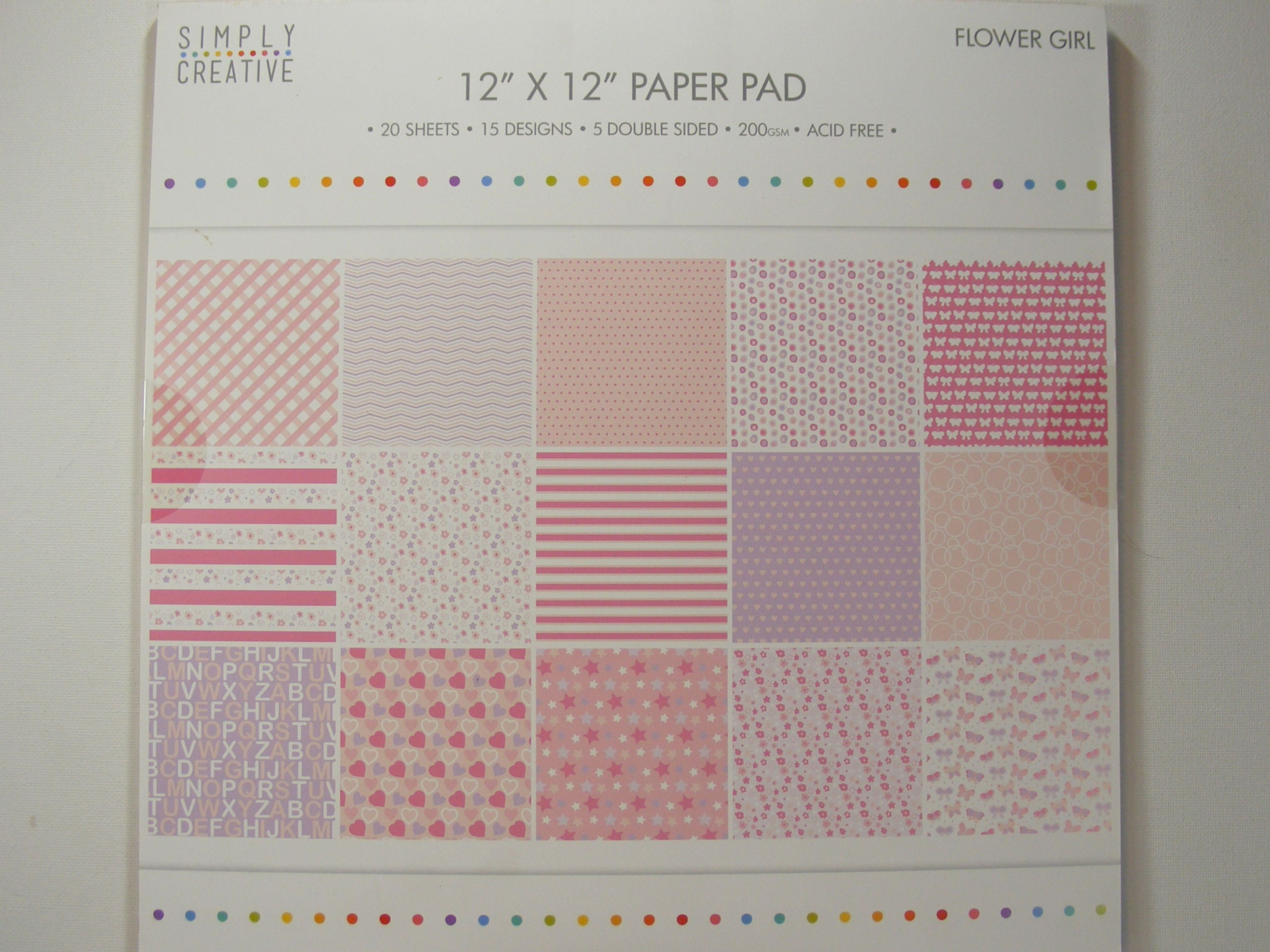 Simply Creative - Flower Girl 12" x 12" Paper Pad