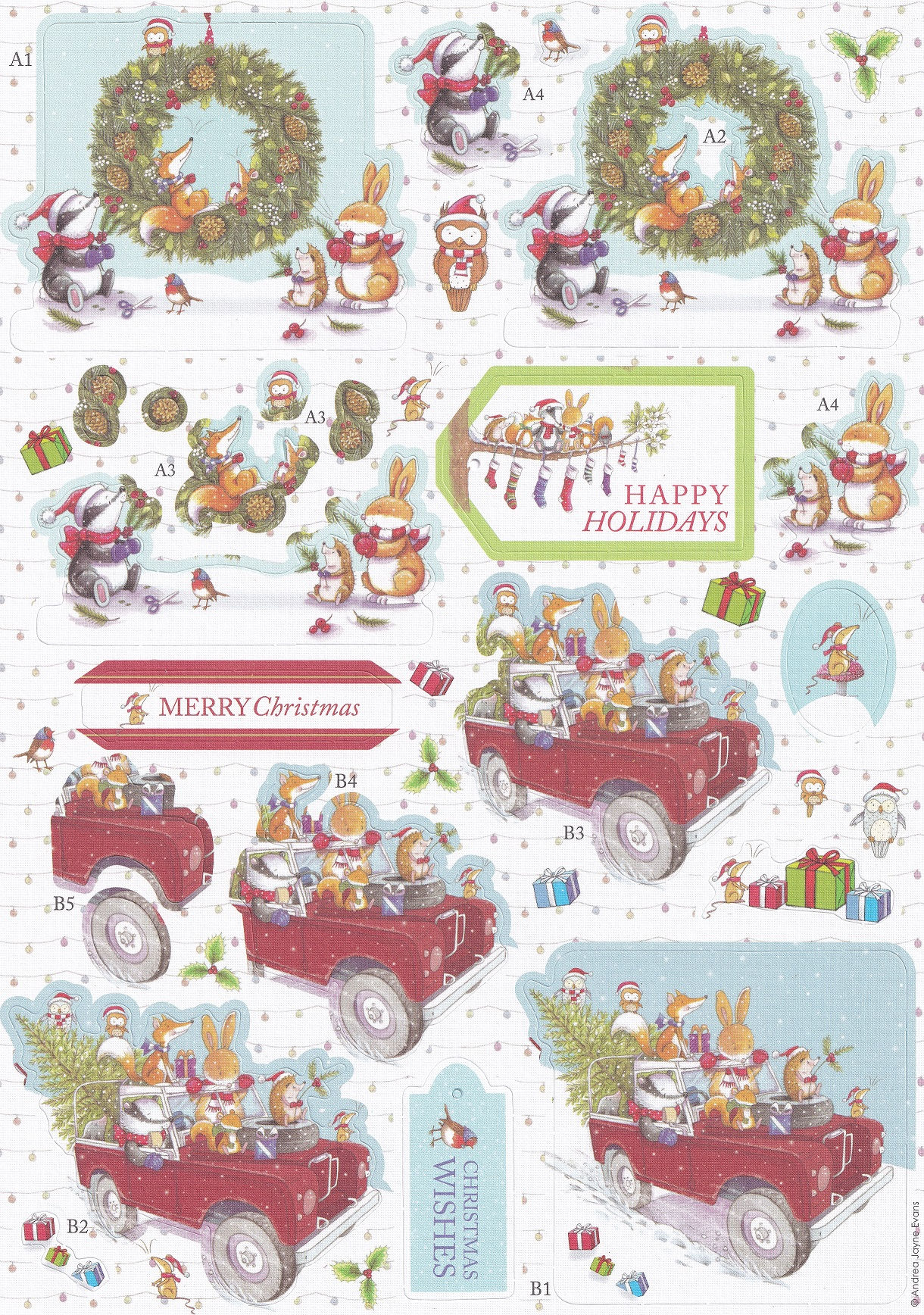 Docrafts - Pippinwood Christmas A4 Decoupage Pack - Days Out