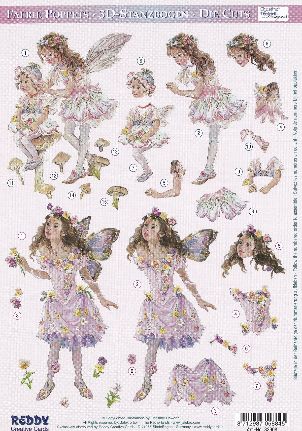 Reddy Creative Cards - Faerie Poppets Decoupage Sheet