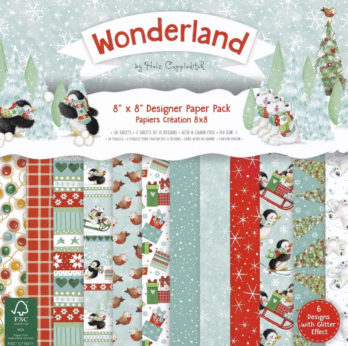 Helz Cuppleditch - Wonderland 8" x 8" Designer Paper Pack