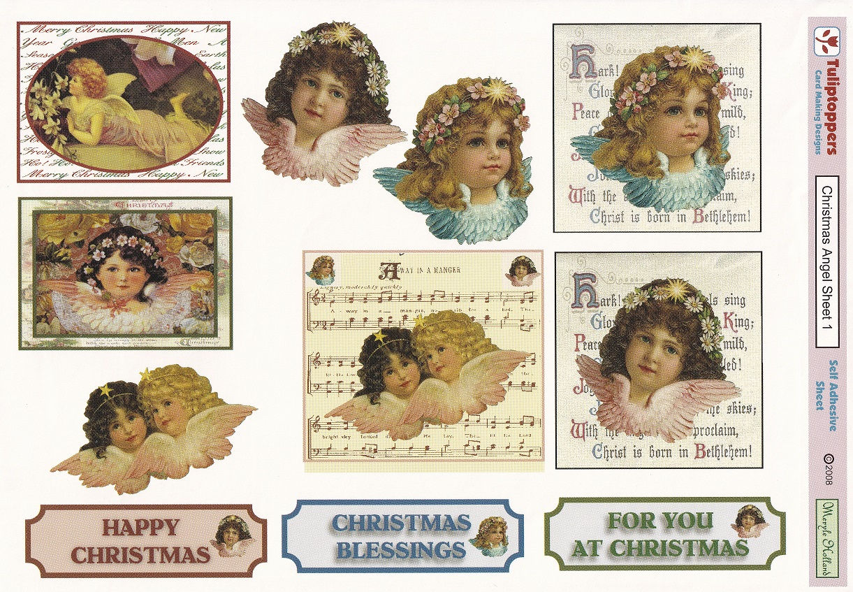 Meryle Holland - Tuliptoppers - Christmas Angel Sheet 1