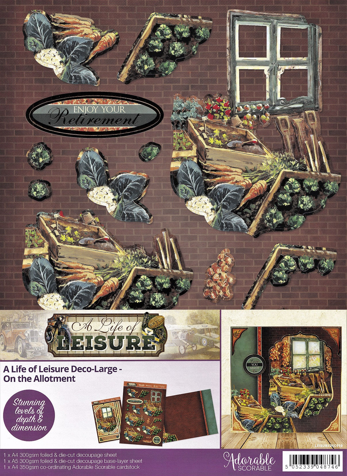 Hunkydory - A Life Of Leisure - On The Allotment Deco-Large Set