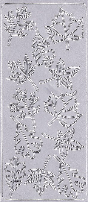 Peel Off Sheet - Leaves (Silver)