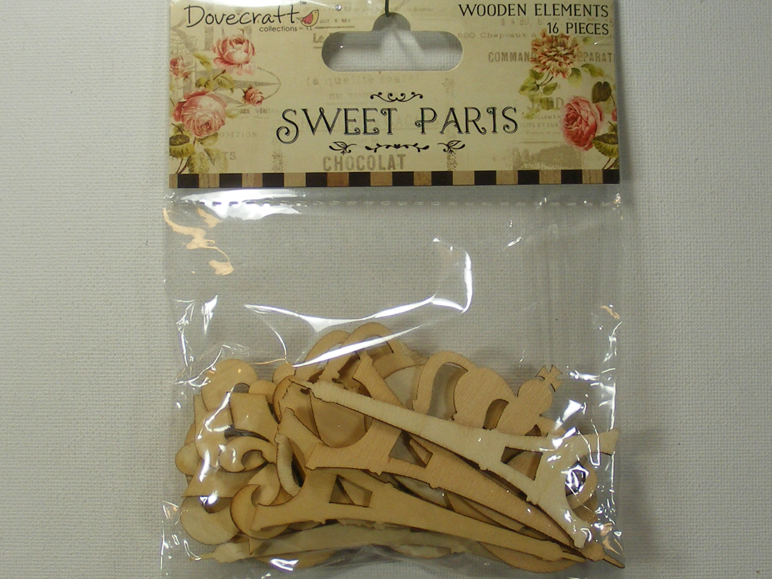 Dovecraft's - Sweet Paris Wooden Embellishments