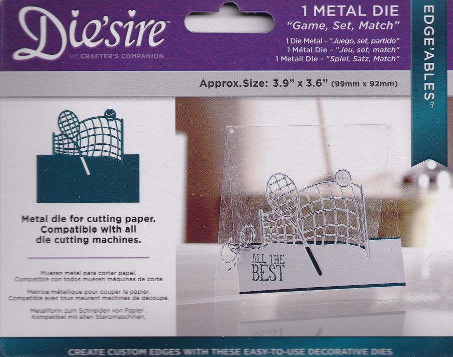 Die'sire - Edge'ables Metal Di​​​​​​​e - Game, Set, Match