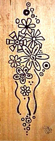 Stampendous! - Francoise Collection - Milliflore Cascade Wood Mounted Rubber Sta