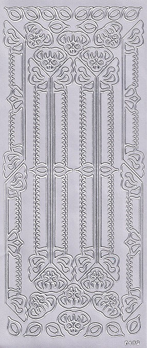 Peel Off Sheet - Pretty Borders (Silver)